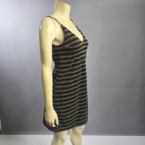 Chance Small Striped Black and Gray Women's Dress R8 - Picture 2 of 4